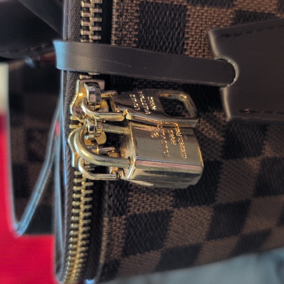 Louis Vuitton Damier Ebene Checker Canvas Satchel in Brown and Dark Brown - Picture 4 of 11